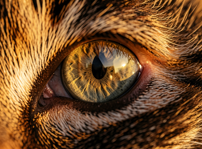 Cận cảnh đôi mắt mèo đầy cảm xúc