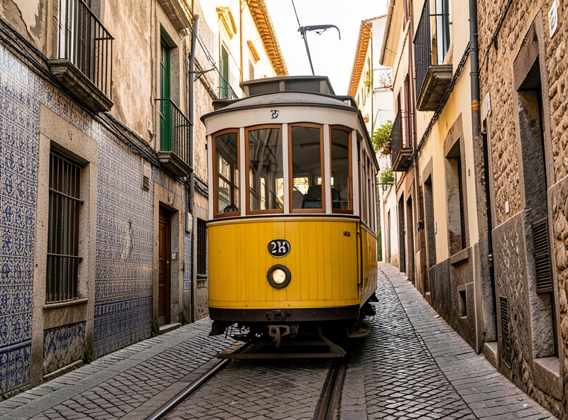 Tàu điện Tram 28 tại Lisbon