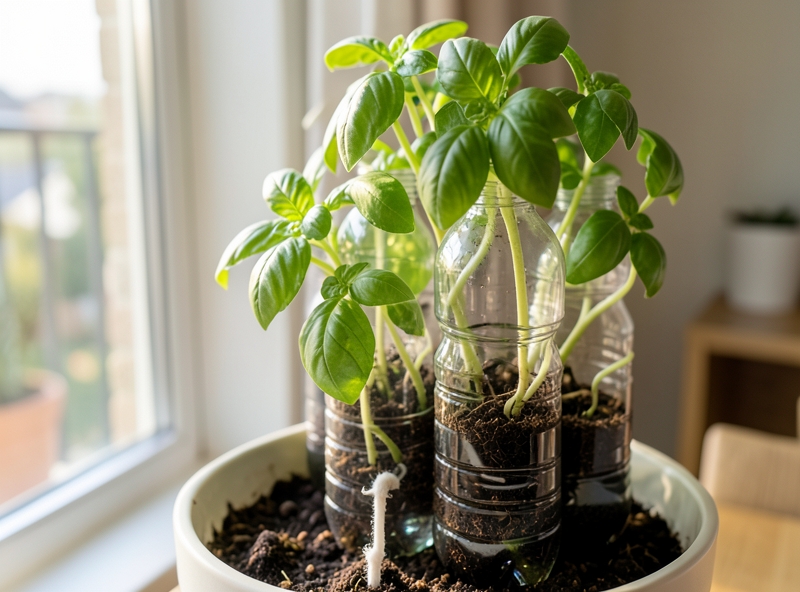 Vườn treo mini từ chai nhựa tái chế