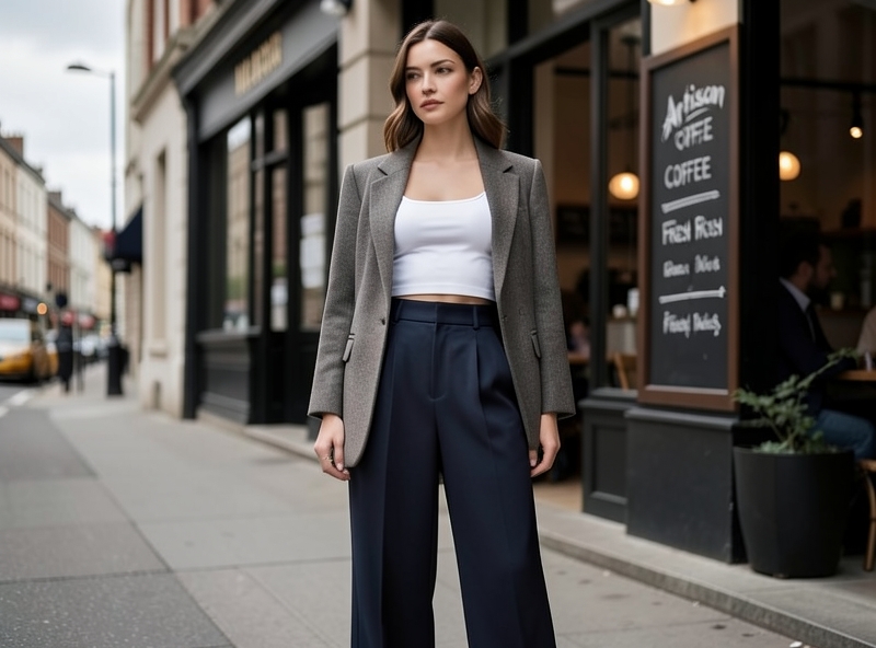 Cách phối croptop tôn dáng cho người dáng quả lê