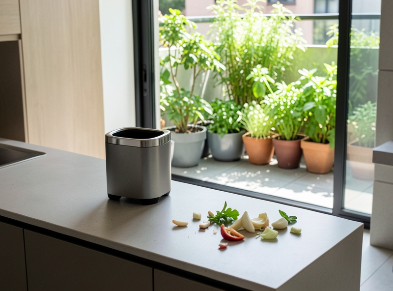 Mô hình bếp không rác tại căn hộ hiện đại