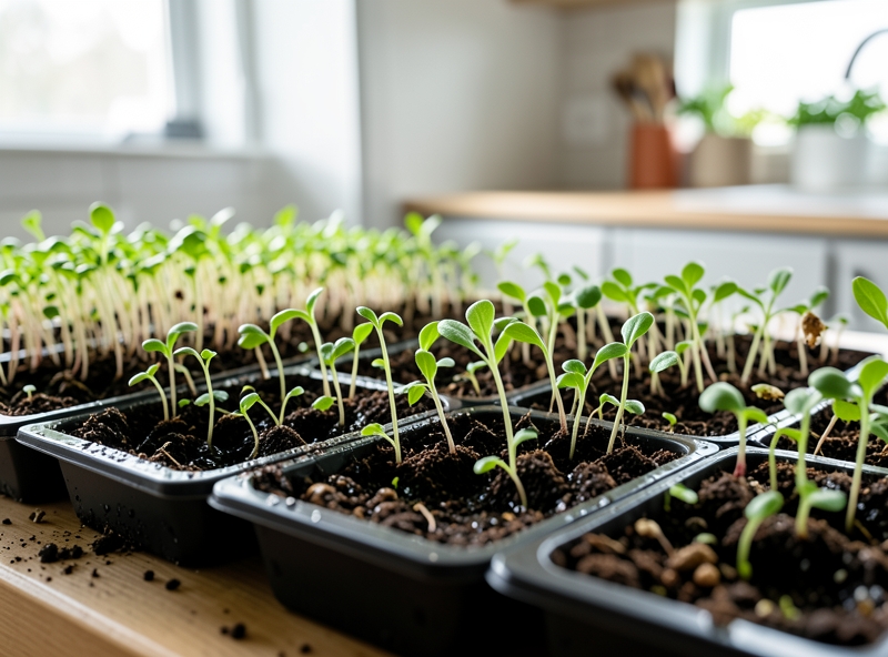 Các giai đoạn phát triển của rau mầm tại nhà