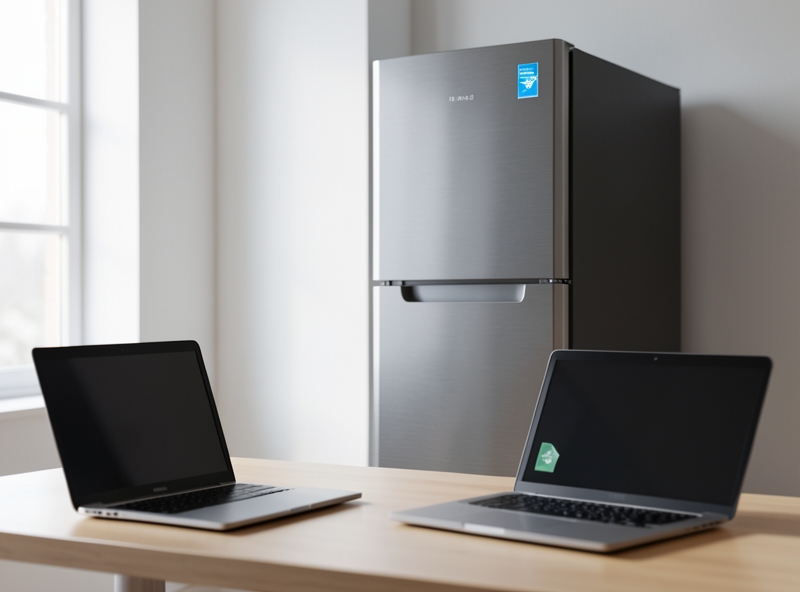 Energy-Star-zertifizierte elektronische Geräte in einem modernen Wohnraum