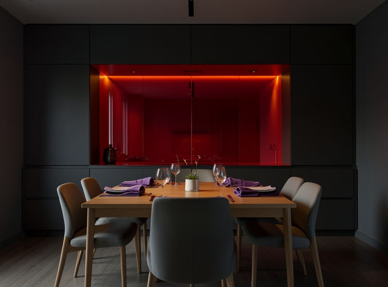 Không gian bếp hành Hỏa ấm cúng