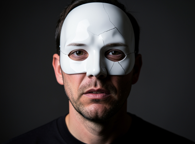 Biểu tượng của mặt nạ hoàn hảo và sự mệt mỏi