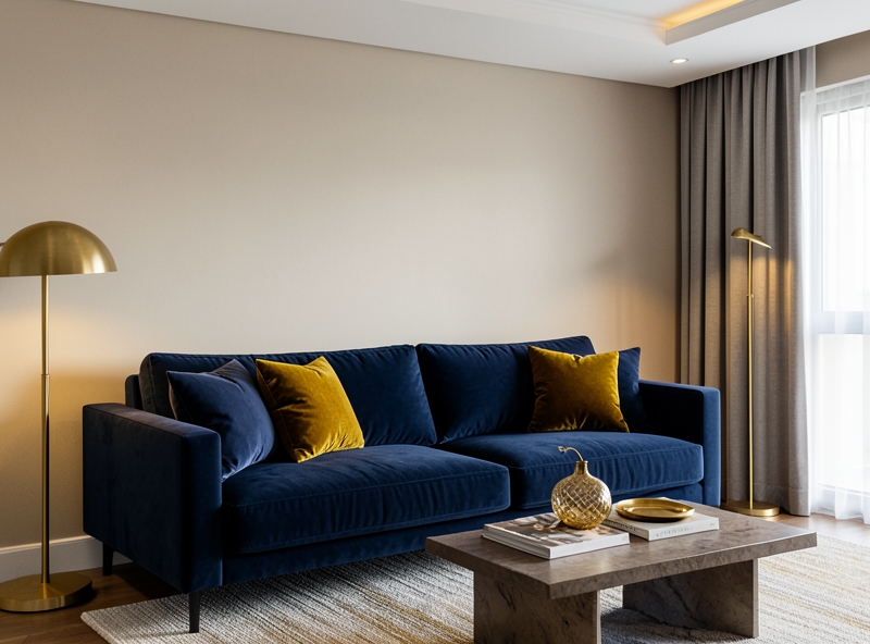 Phối màu theo quy tắc 60-30-10 trong phong thủy