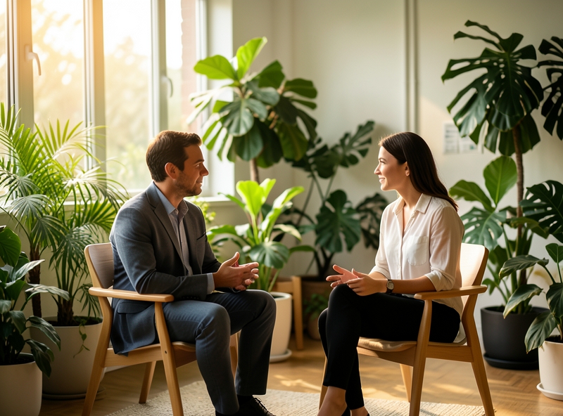 Empathische Kommunikation in einer grünen Umgebung