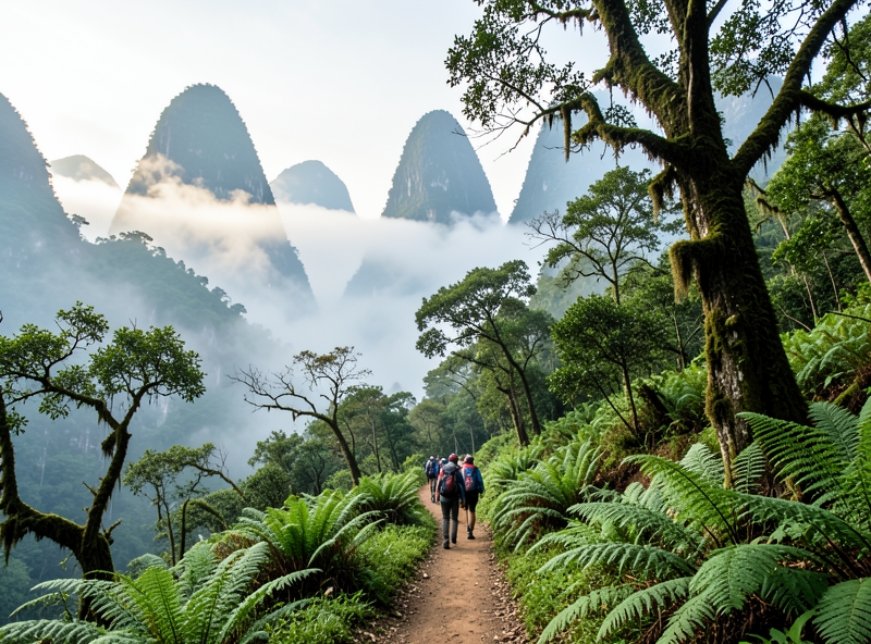 Cảnh quan thiên nhiên nguyên sơ tại vùng núi phía Bắc Việt Nam