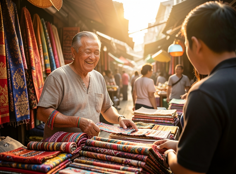 Giao thương tại chợ truyền thống Thái Lan