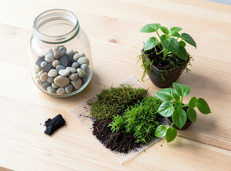 Các nguyên liệu cơ bản làm Terrarium