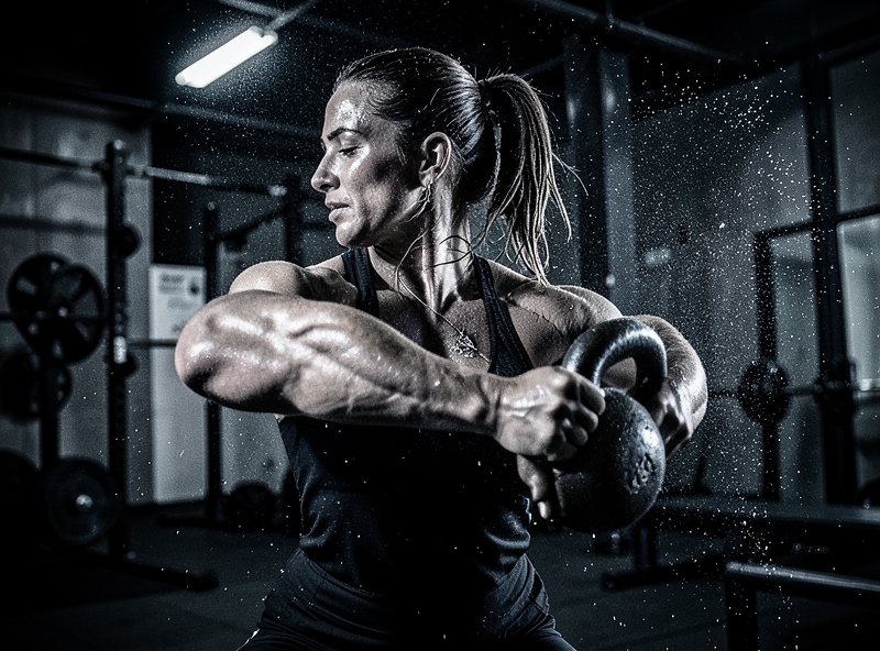 Vận động viên thực hiện bài tập HIIT cường độ cao