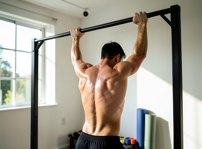 Người nam tập hít xà tại nhà
