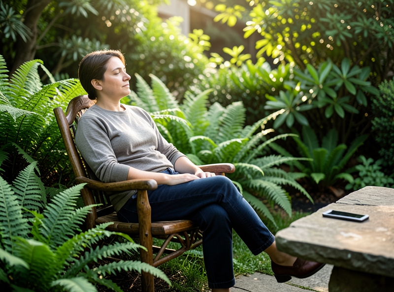 Sự tĩnh lặng giữa không gian xanh