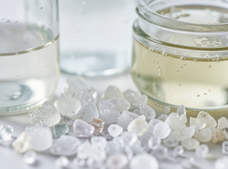 Verschiedene Salzarten und Salzlösungen im Experiment