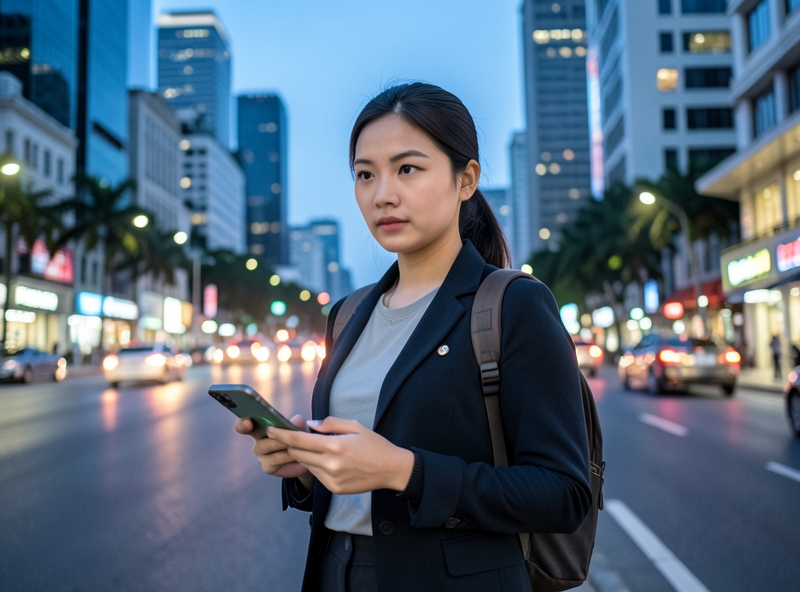 Khách du lịch một mình tại khu vực trung tâm